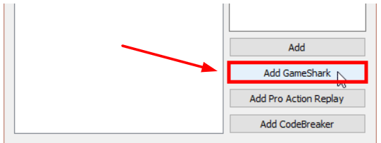 add gameshark