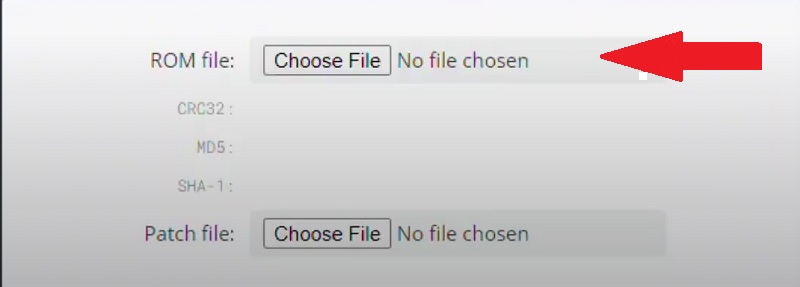 choose rom file