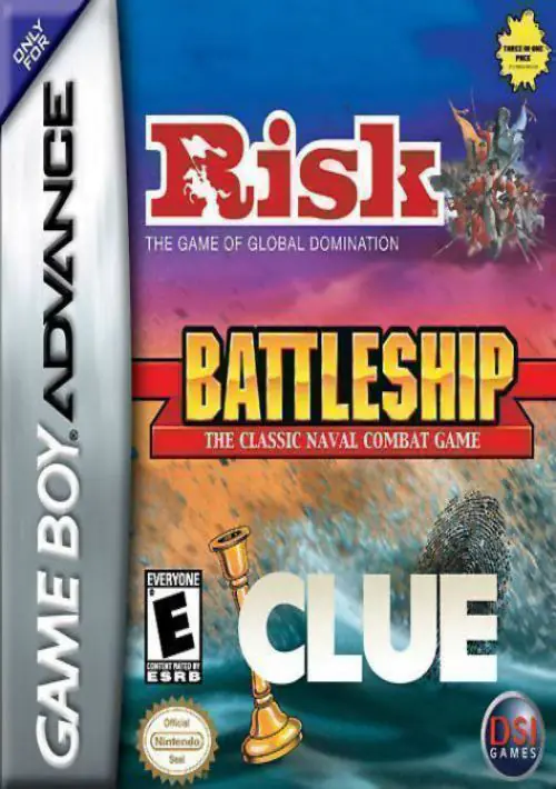 3 In 1 - Risk BattleShip Clue ROM Download - GameBoy Advance(GBA)