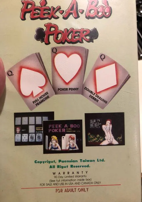 Peek a store boo poker nes